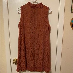 Rose Pink Sleeveless Lace Dress - Xhilaration - Large